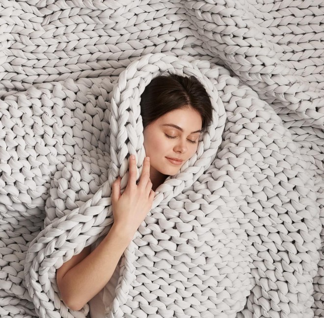 Bearaby Weighted Knit Blanket — Mother's Day gift idea on Amazon